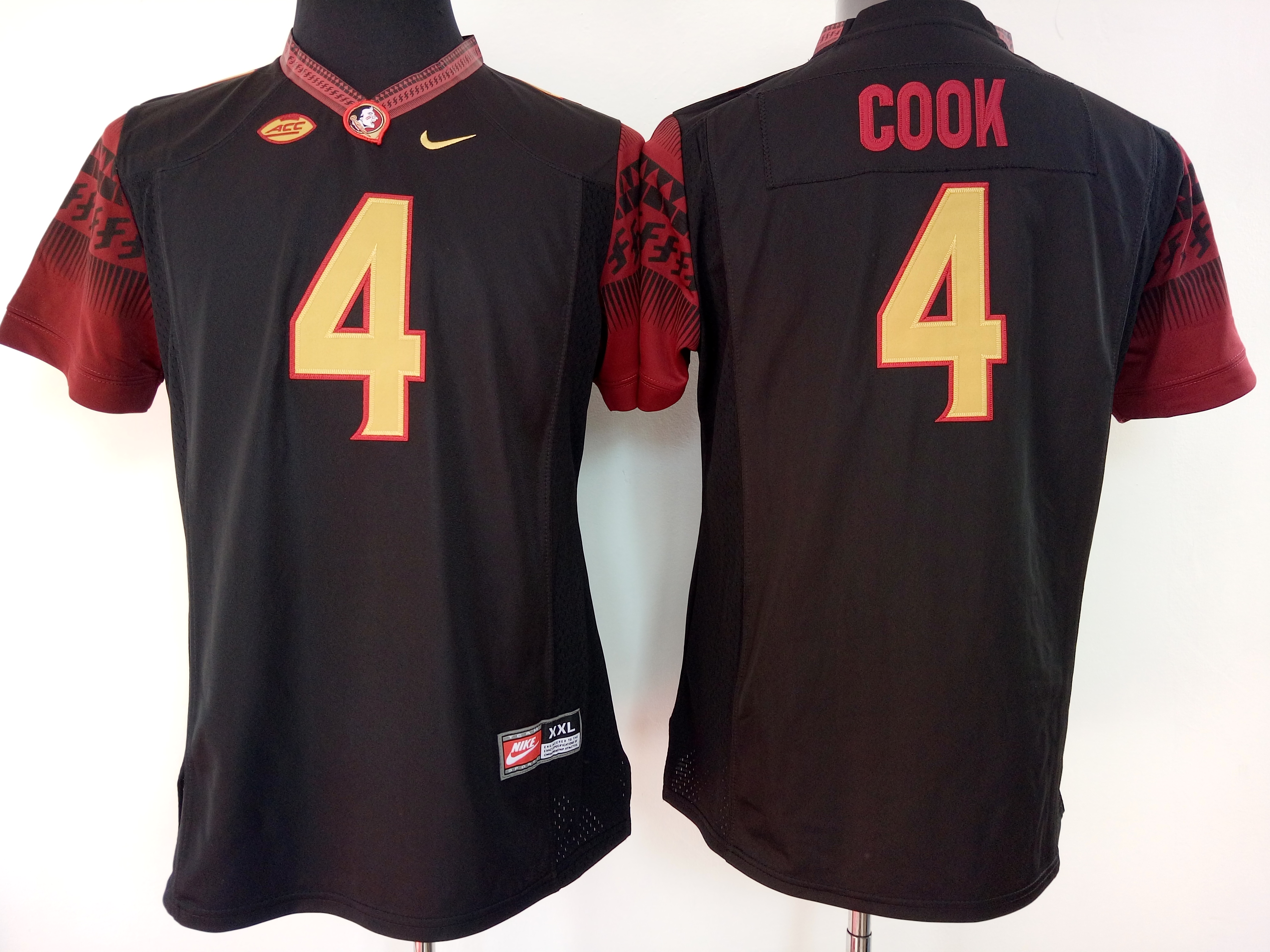 NCAA Womens Florida State Seminoles Black #4 Cook jerseys